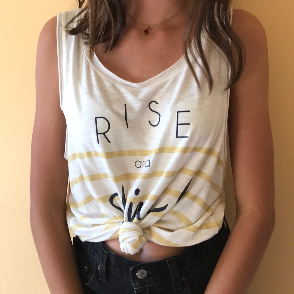 arie rise and shine soft tank top